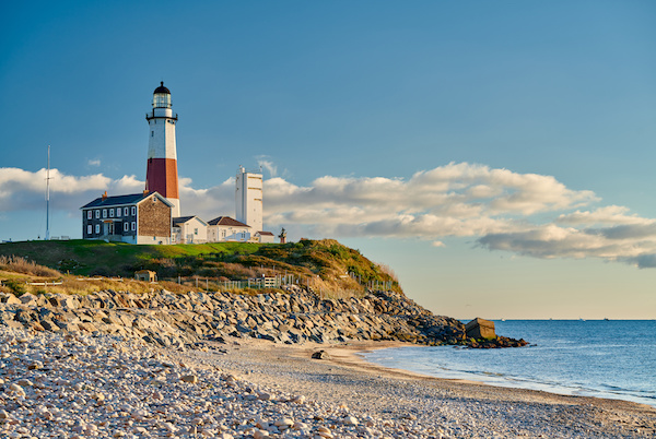 Lighthouse on the coast of Long Island