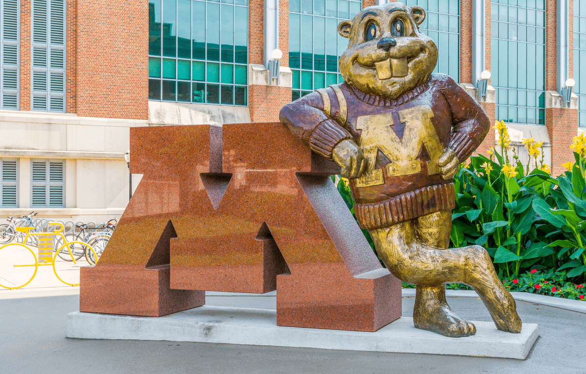 Minnesota athletics mascot Goldy the Gopher