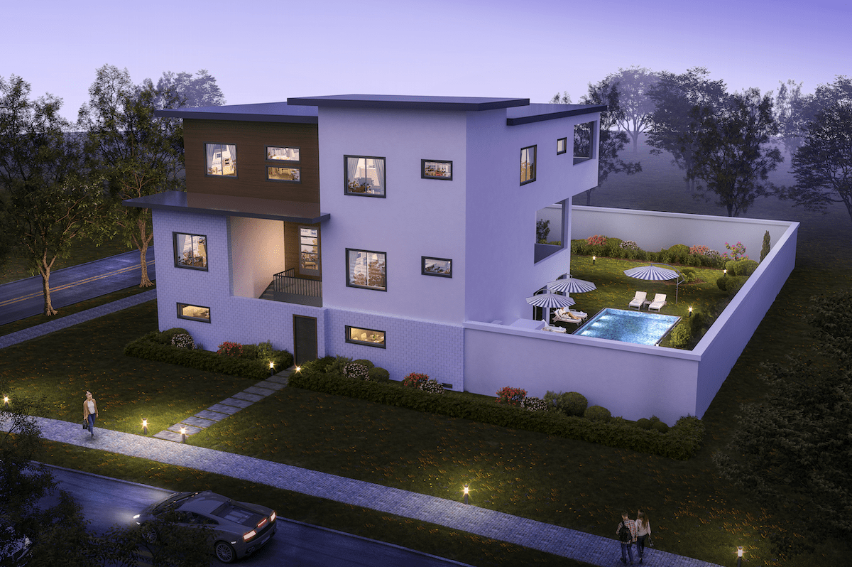 RSG 3-D panelized residential building rendering