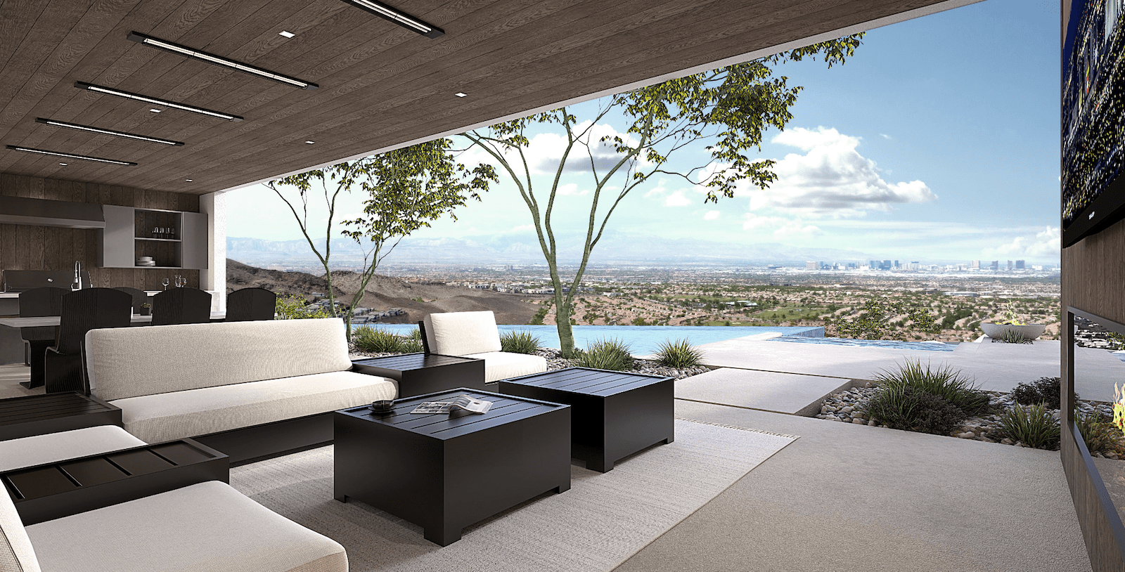 Sweeping views from the living room in The New American Home 2023