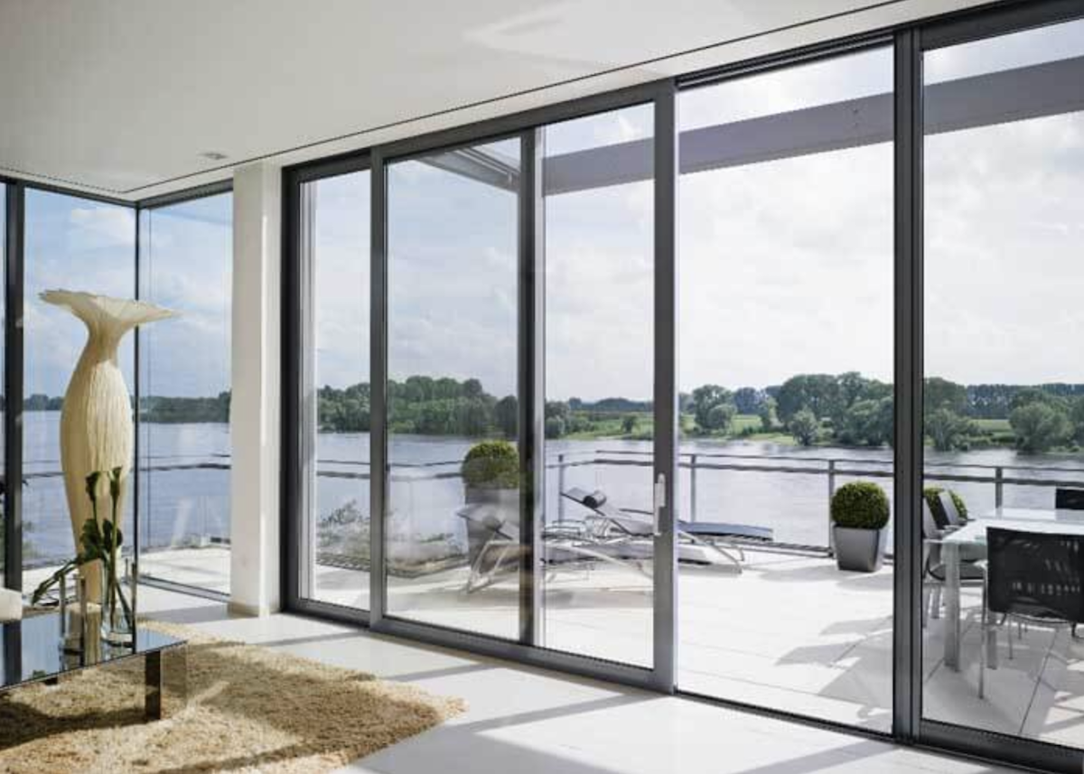 Aluminum multi-slide glass doors open up interiors to new opportunities for outdoor living