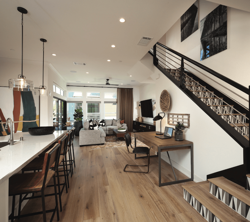 Interior of Dahlin Group's design for the Redwoods at Montecito townhomes