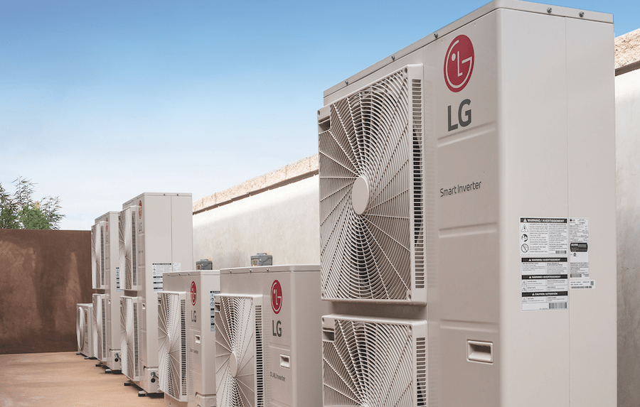 LG Single Zone Inverter Heat Pump outdoor units are used in The New American Home 2024.