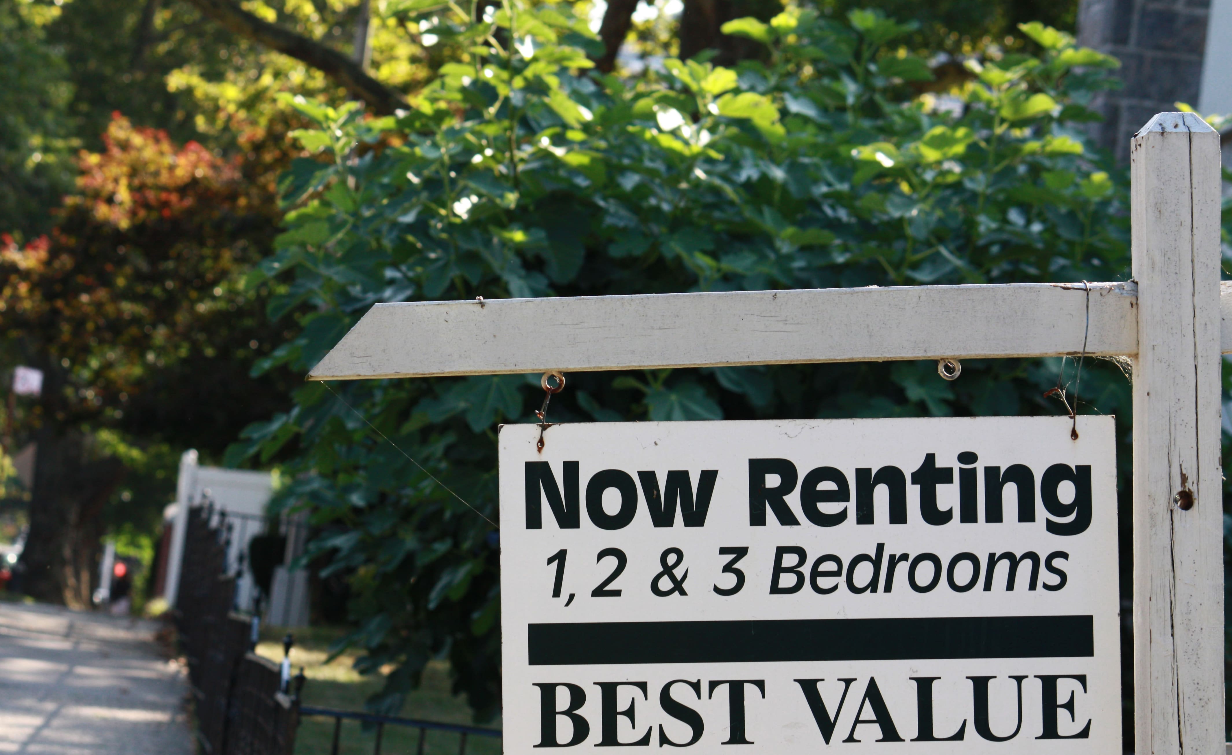 now renting sign