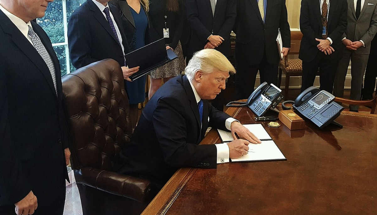 President Trump signs bill into law at White House