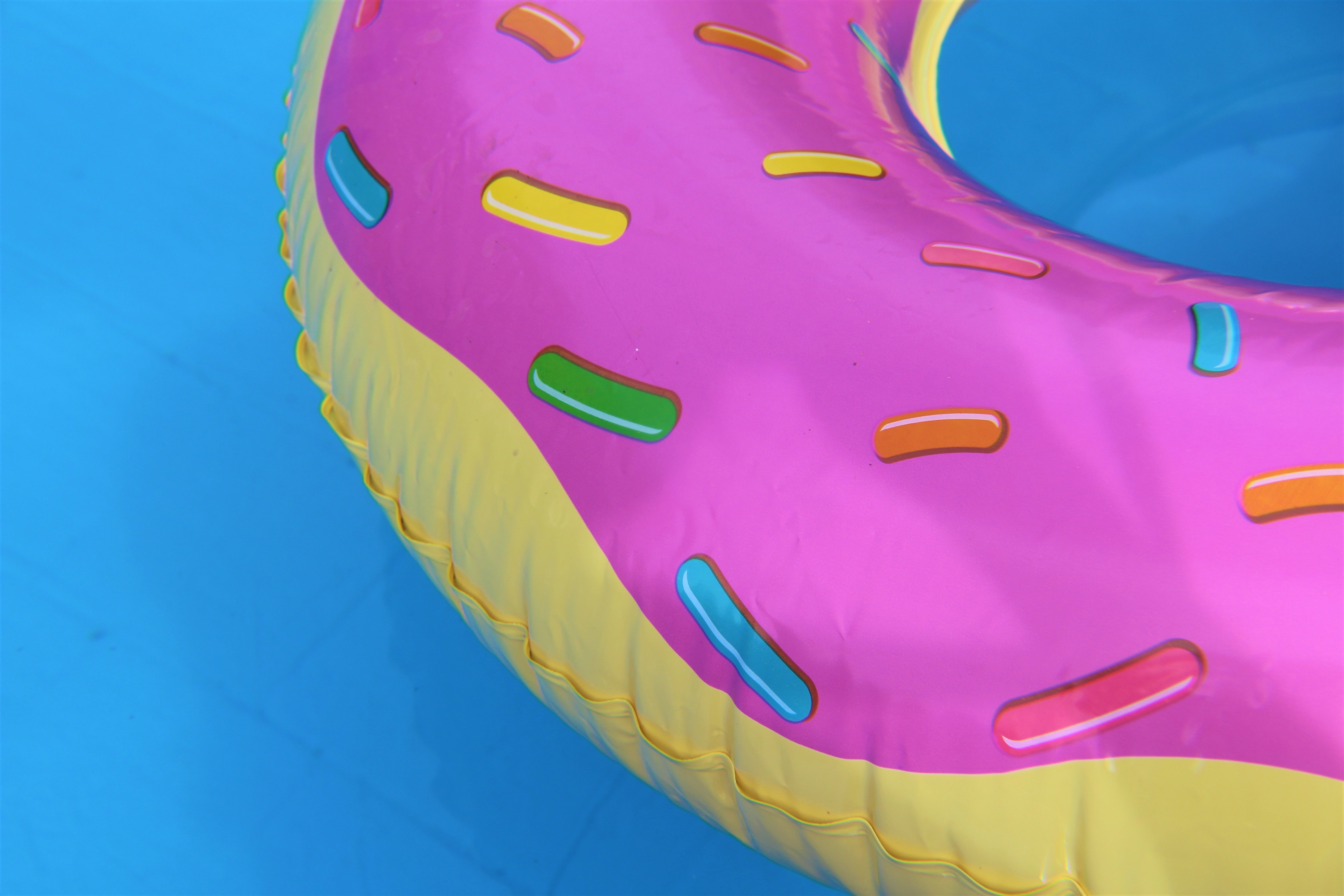Inflatable pool toy in a pool