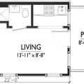 Tiny house floor plan for Marianne Cusato's Katrina Cottage