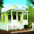 The tiny house Katrina Cottage by Marianne Cusato measures 308 square feet.