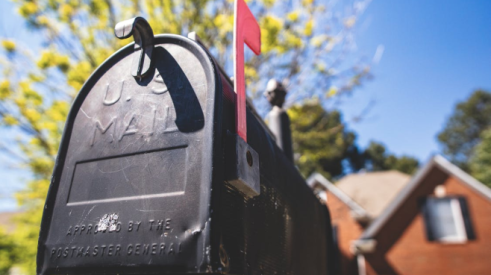 U.S. mailbox outside a single-family home