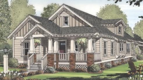 Rendering of a home exterior for a growing family