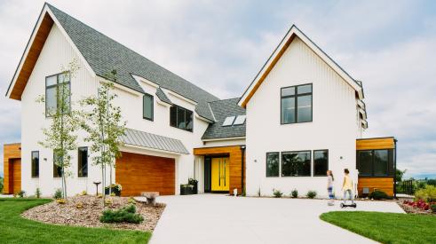 The 4,696-square-foot home features Uponor plumbing, fire sprinkler and radiant floor heating systems.