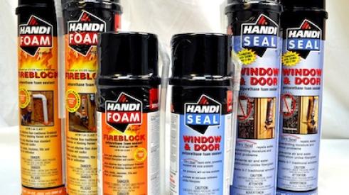 Handi-Seal Window & Door Sealant and Handi-Foam Fireblock  from Fomo Products ar