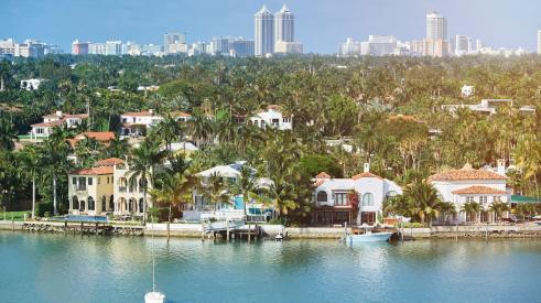 Miami bay houses