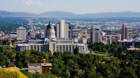 Skyline of Salt Lake City, Utah