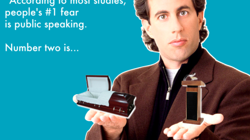 Jerry Seinfeld guesses your greatest fear: public speaking or death?