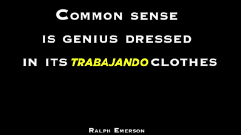 Ralph Emerson quote about common sense