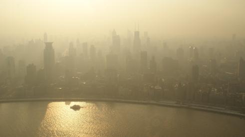 Smog in urban area
