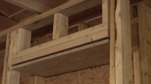 Double-stud walls in energy-efficient home construction
