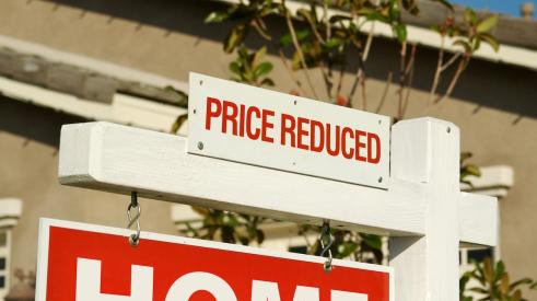 Home price reduction sign