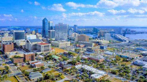 Jacksonville, FL, aerial view