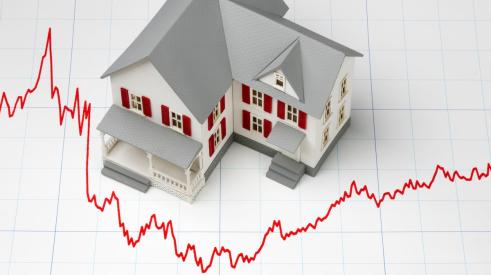 graph showing mortgage plummet