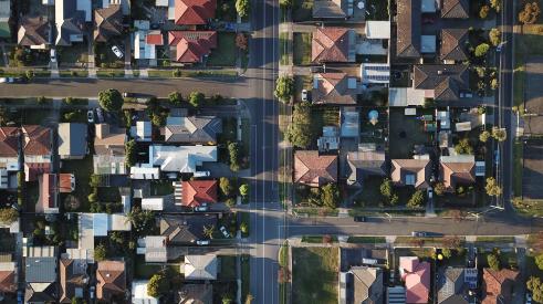 neighborhood aerial view