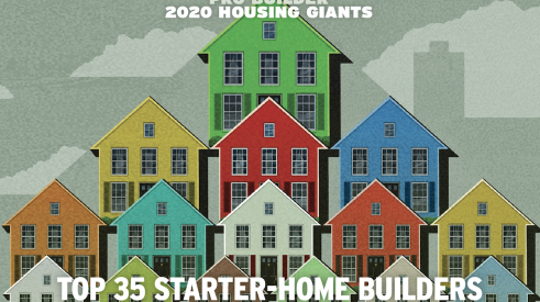 Multicolored homes in different sizes from large to small
