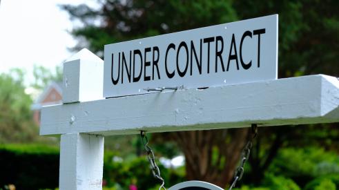 Under contract real estate sign