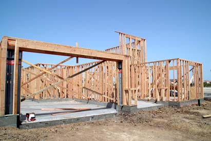Framing for new home being built