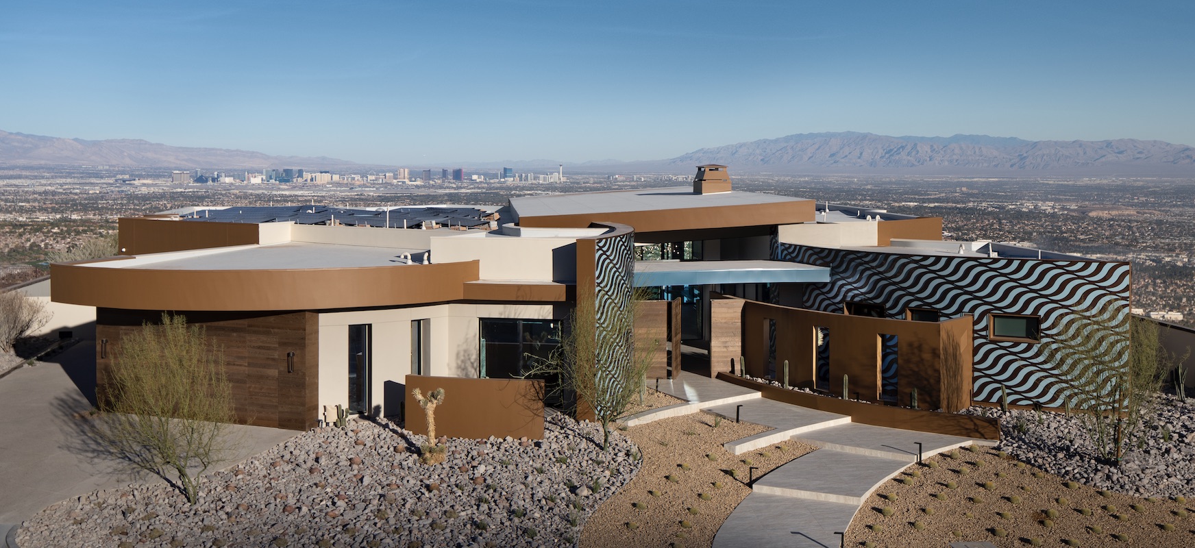 aerial view of exterior of The New American Home 2020 outside of Las Vegas