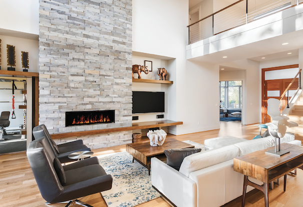 Modern Flames FusionFire fireplace in living room