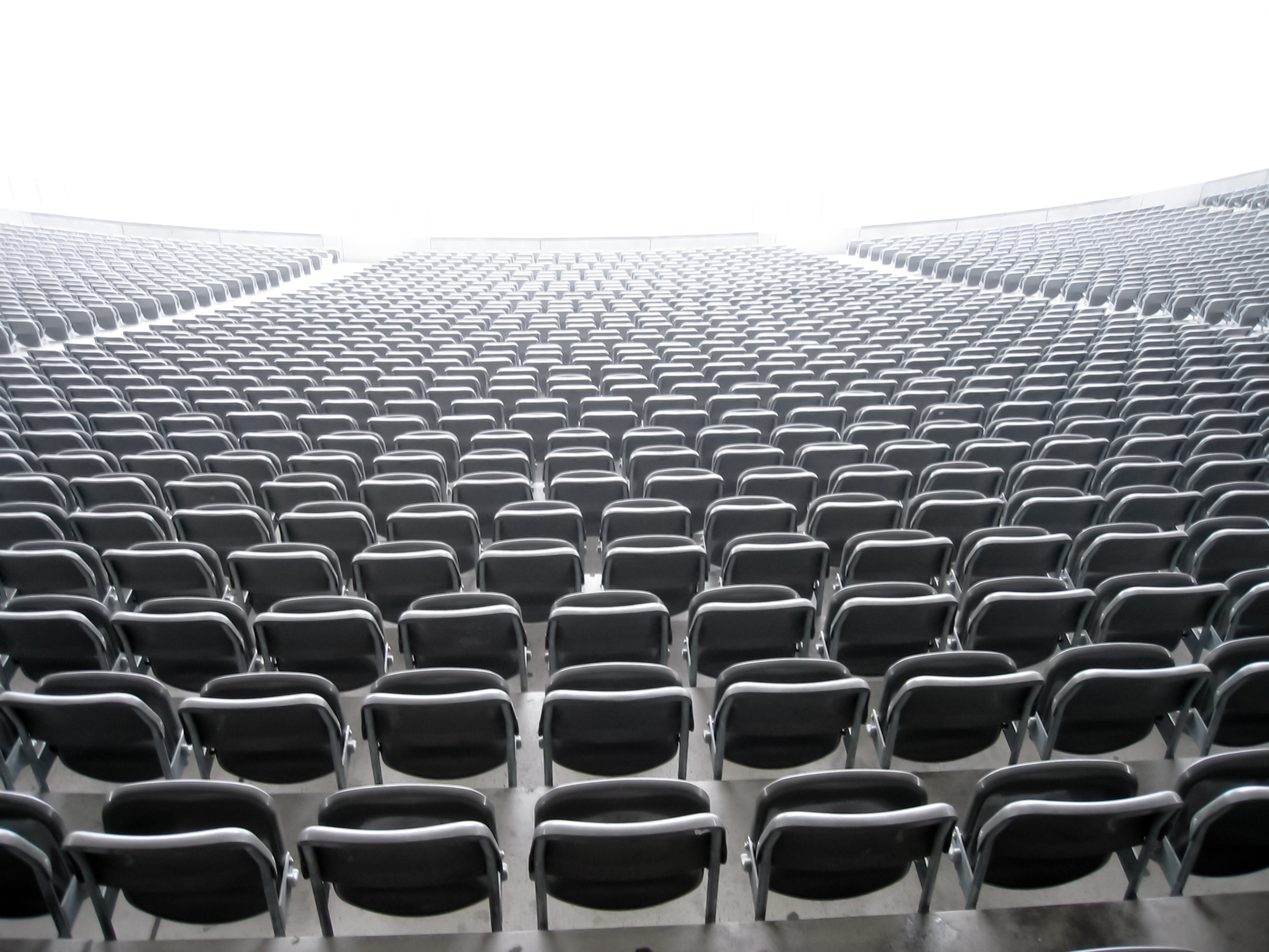 Stadium seating empty before the main event