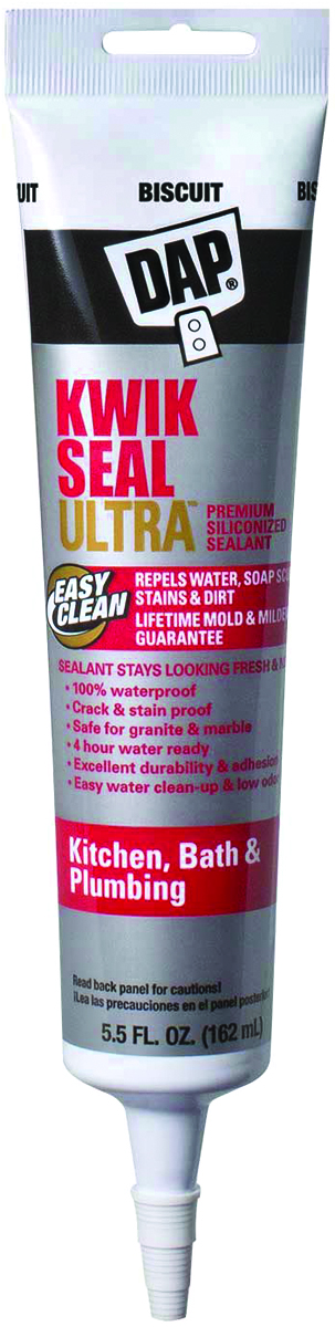 Kwik Seal Ultra kitchen and bath sealant is waterproof and crack proof