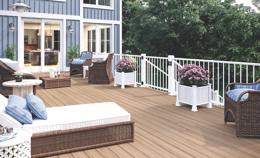 Deckorators Heritage line of composite decking now offers the Ciderhouse color