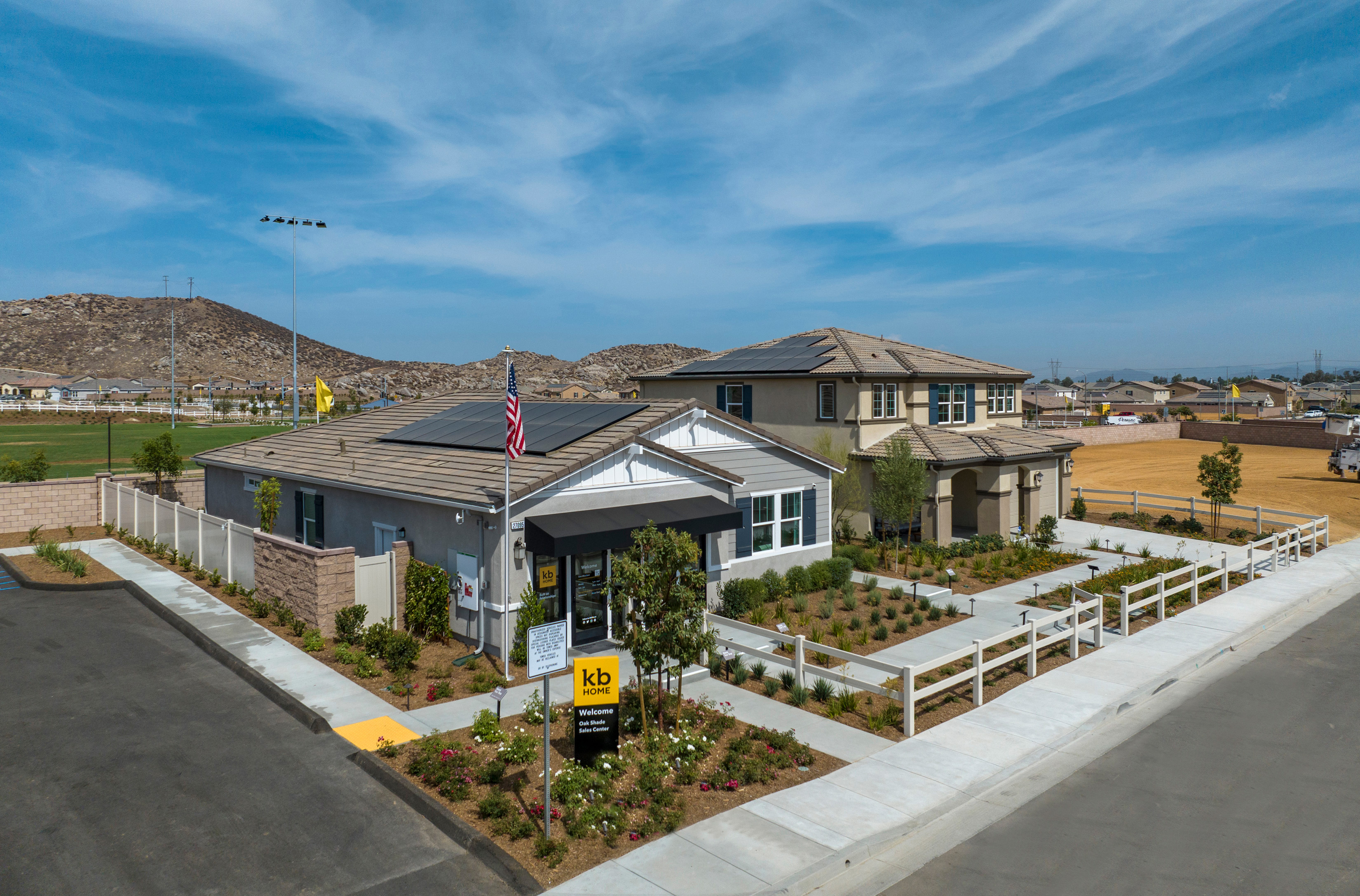 KB Home microgrid community street view in California