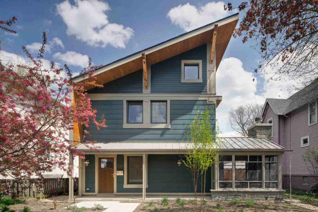 Designed by TBDA, the Right Sized passive house in Oak Park, Ill., is both LEED for Homes Platinum certified and Passive House U.S. certified.