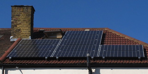 Renewable energy, such photovoltaics, doesn't necessarily make a building green. Photo: David Hawgood/Creative Commons