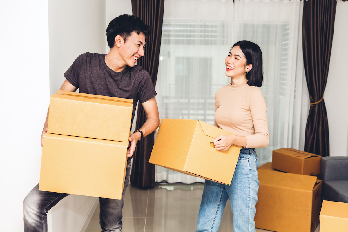 young buyers moving into home