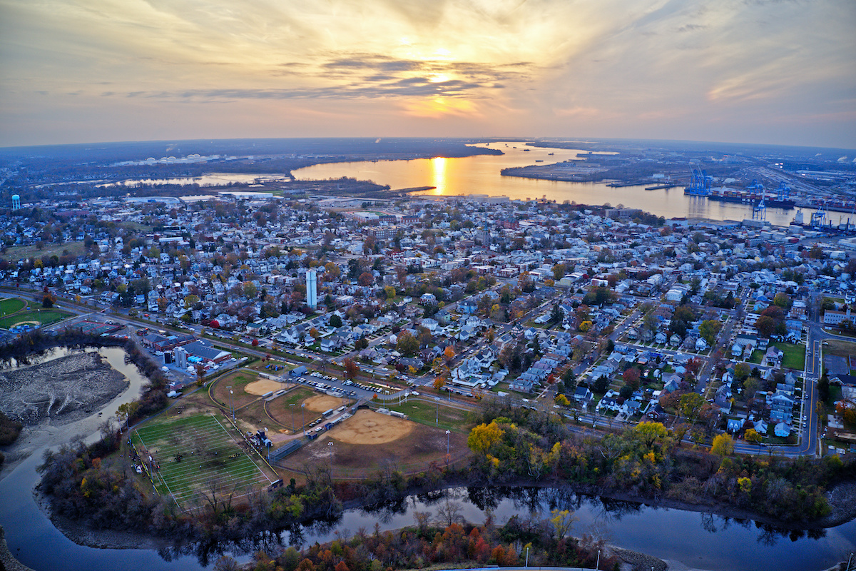 Aerial view of New Jersey