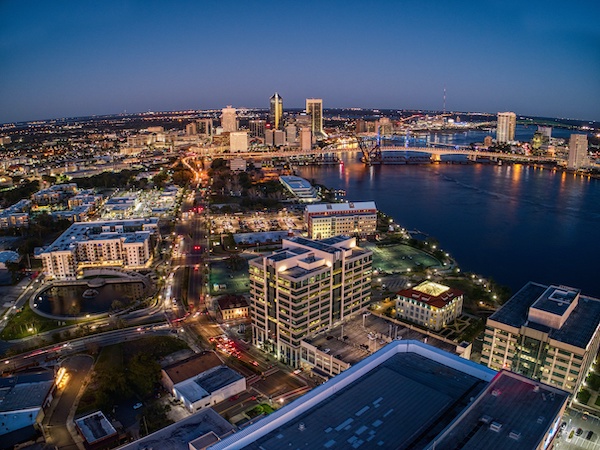 Aerial of Jacksonville, FL