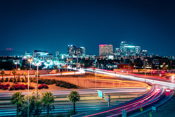 Downtown Phoenix, AZ at night