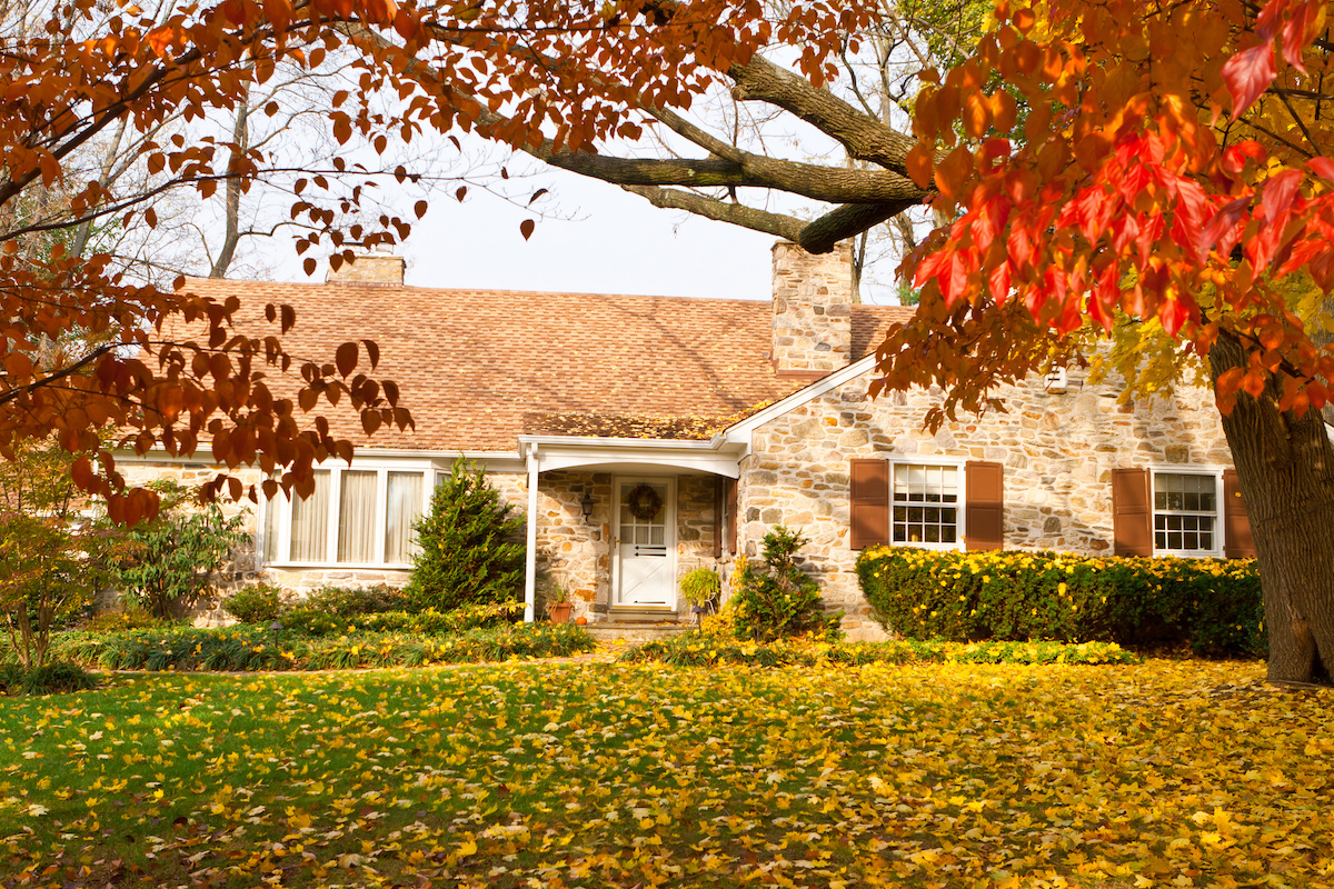 house in fall
