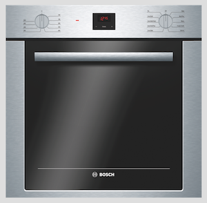 Front view of the Bosch compact oven.
