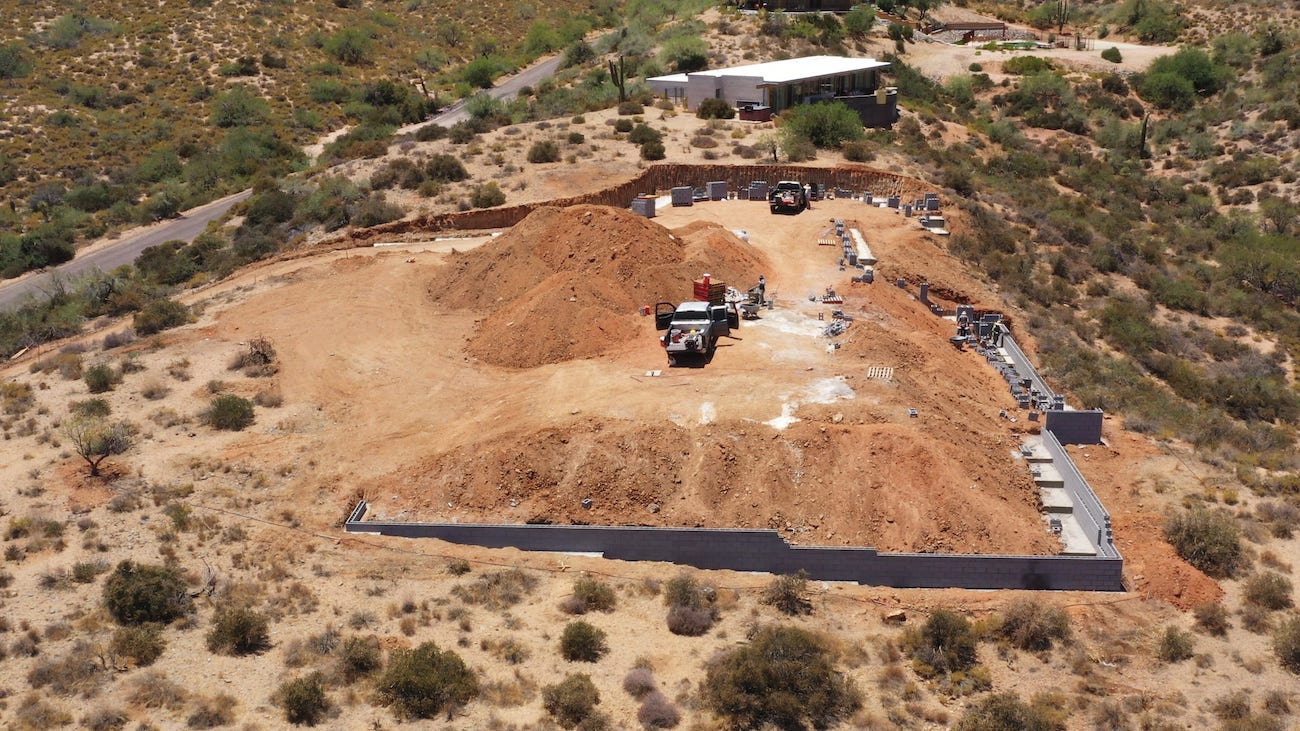 The net-zero Desert Comfort Experience Home construction site