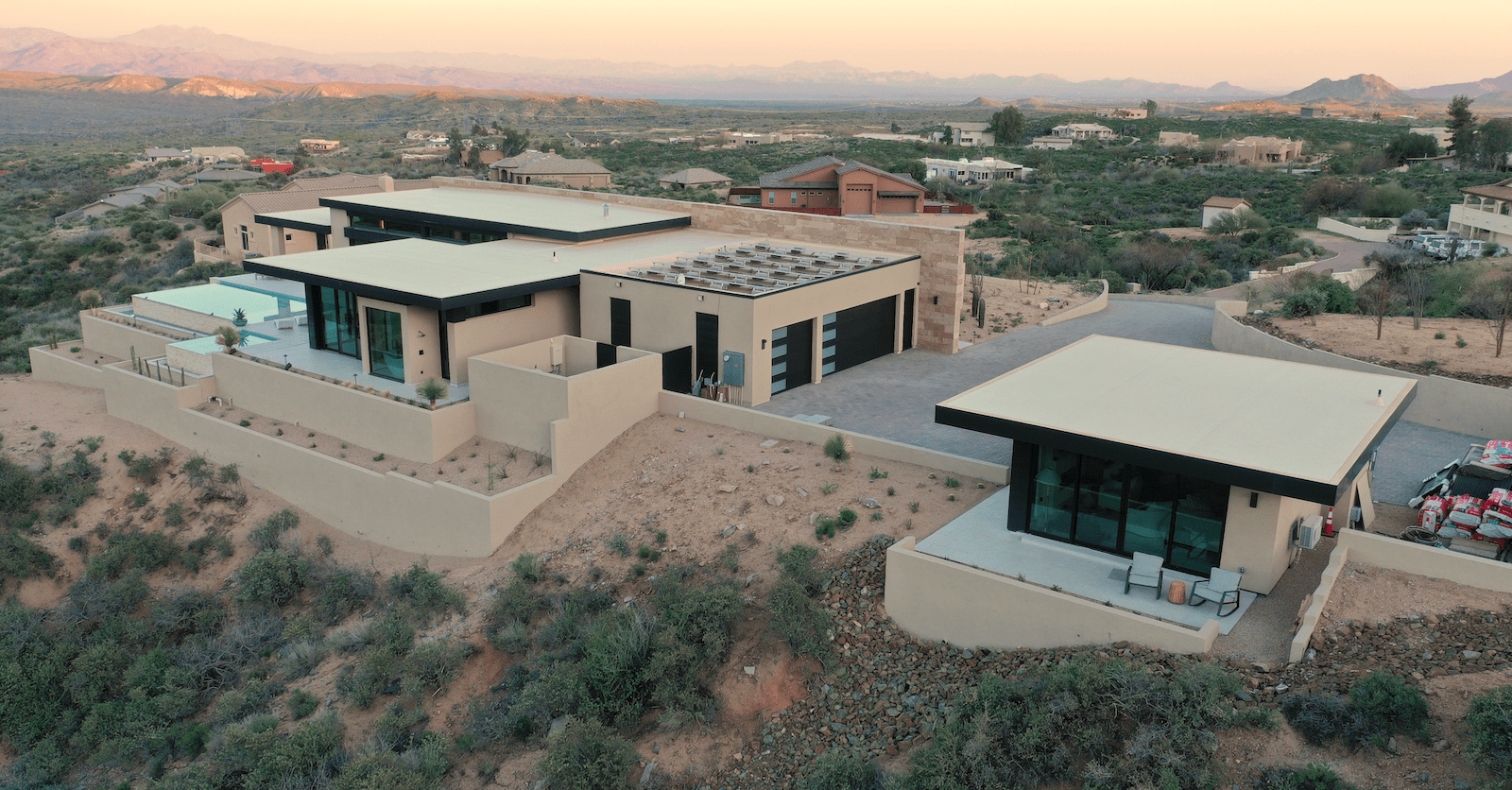 Aerial view of the Desert Comfort Idea Home