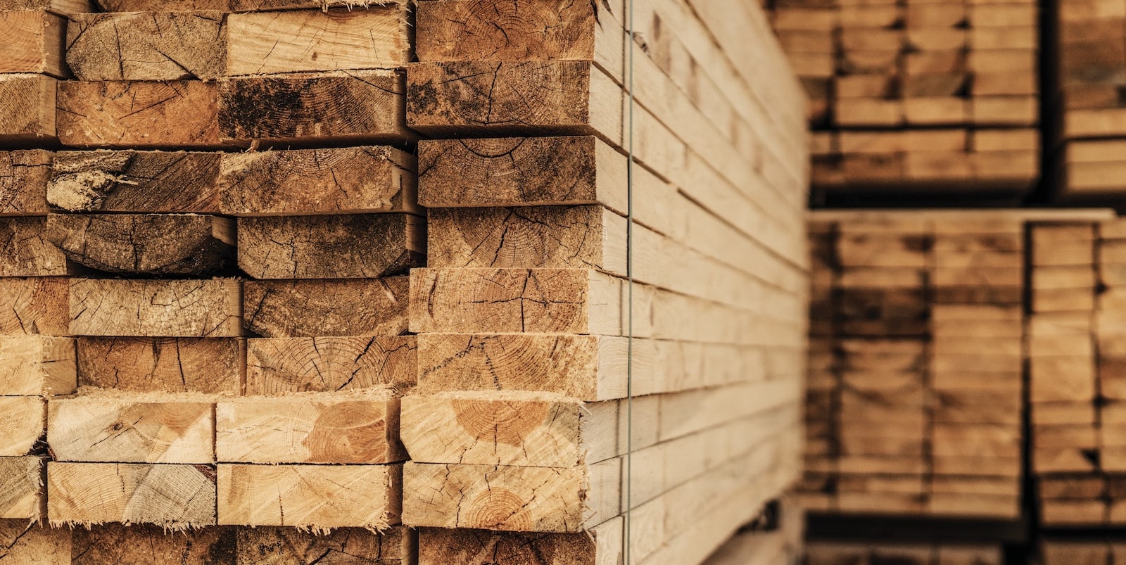 Stacks of lumber