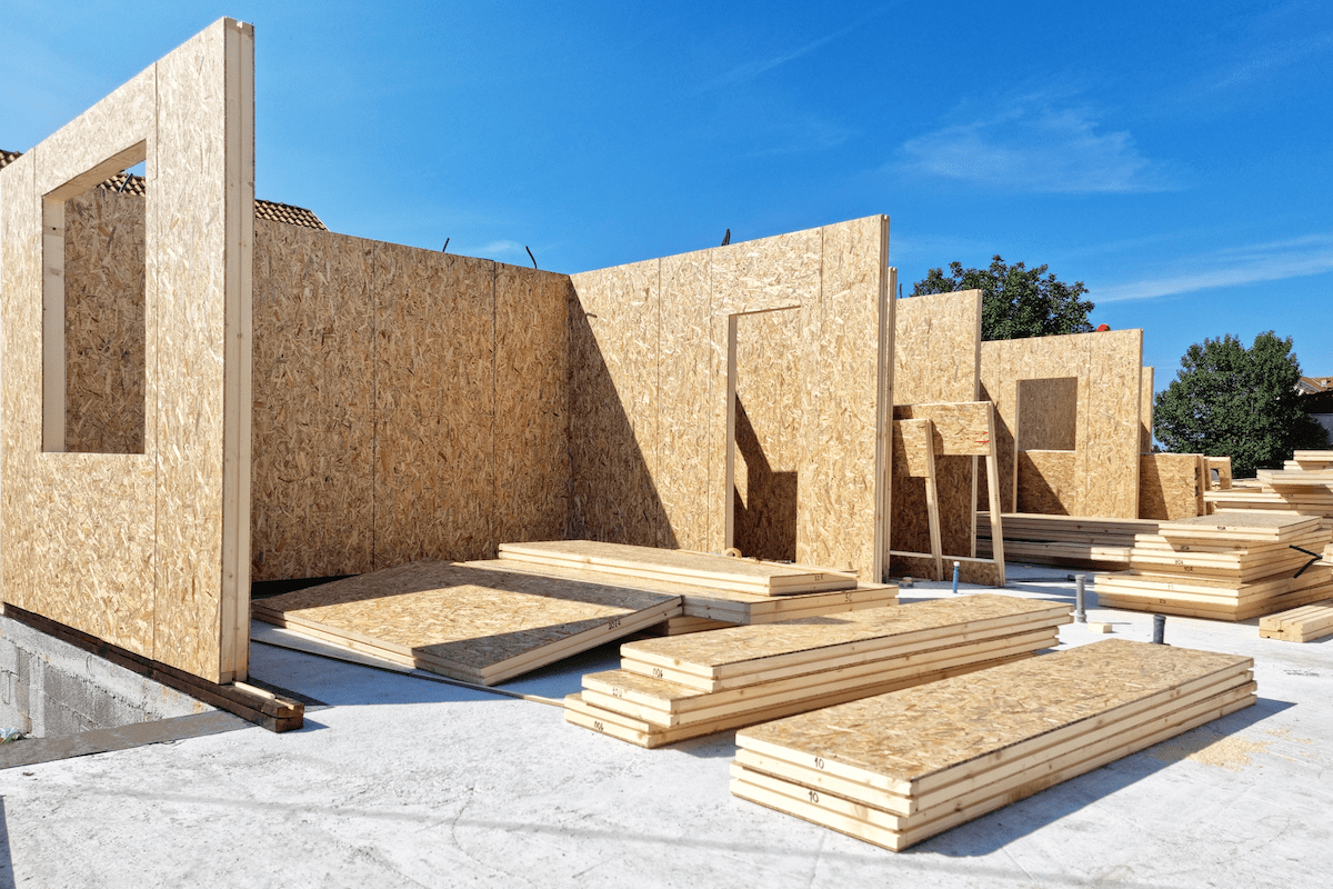 Wall panels for home construction built off-site and delivered to the jobsite
