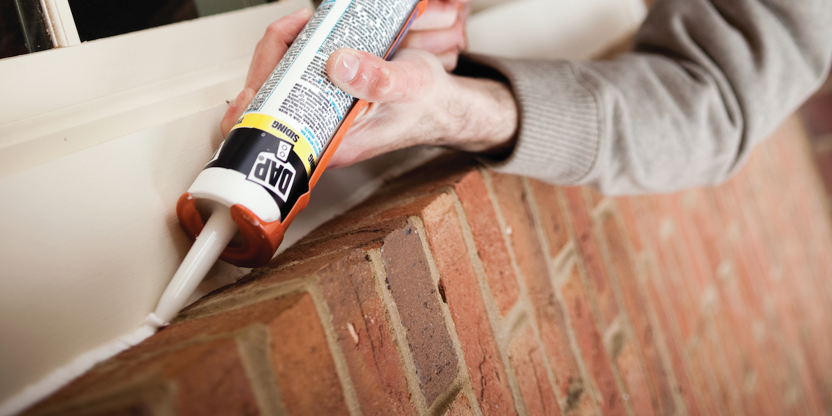 Using sealant is one way to eliminate drafts and make homes more energy efficient