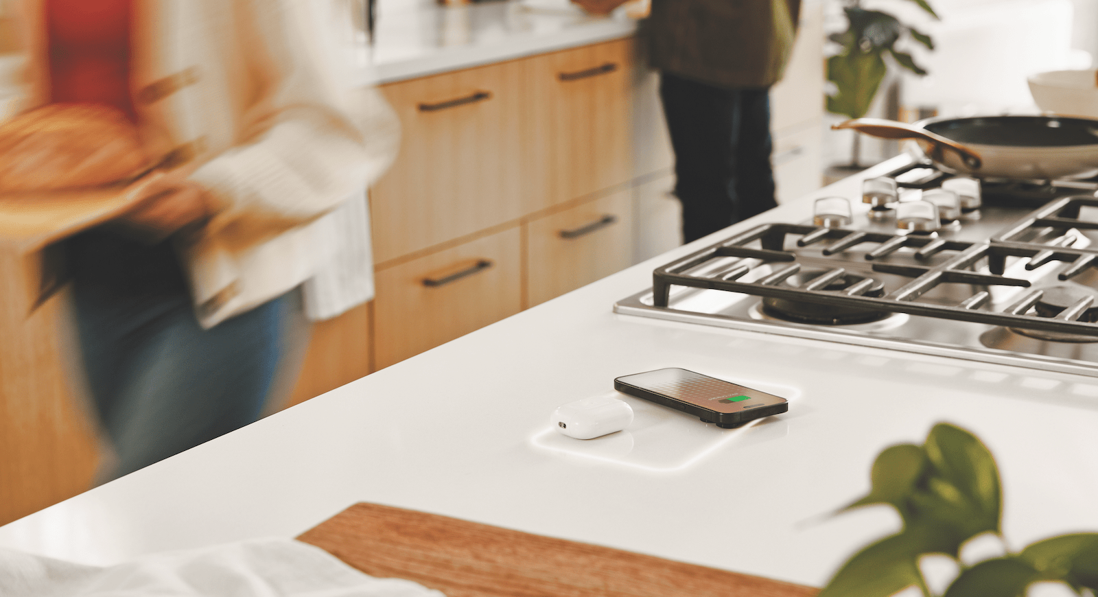 FreePower wireless countertop charging in the kitchen