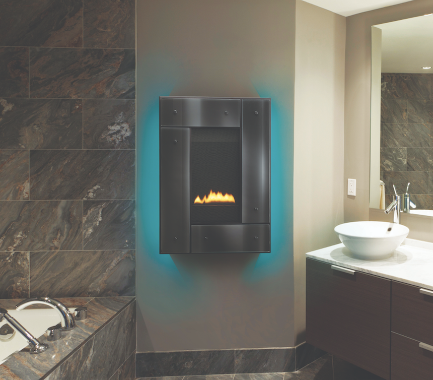The REVO Direct Vent gas fireplace series from Heat & Glo